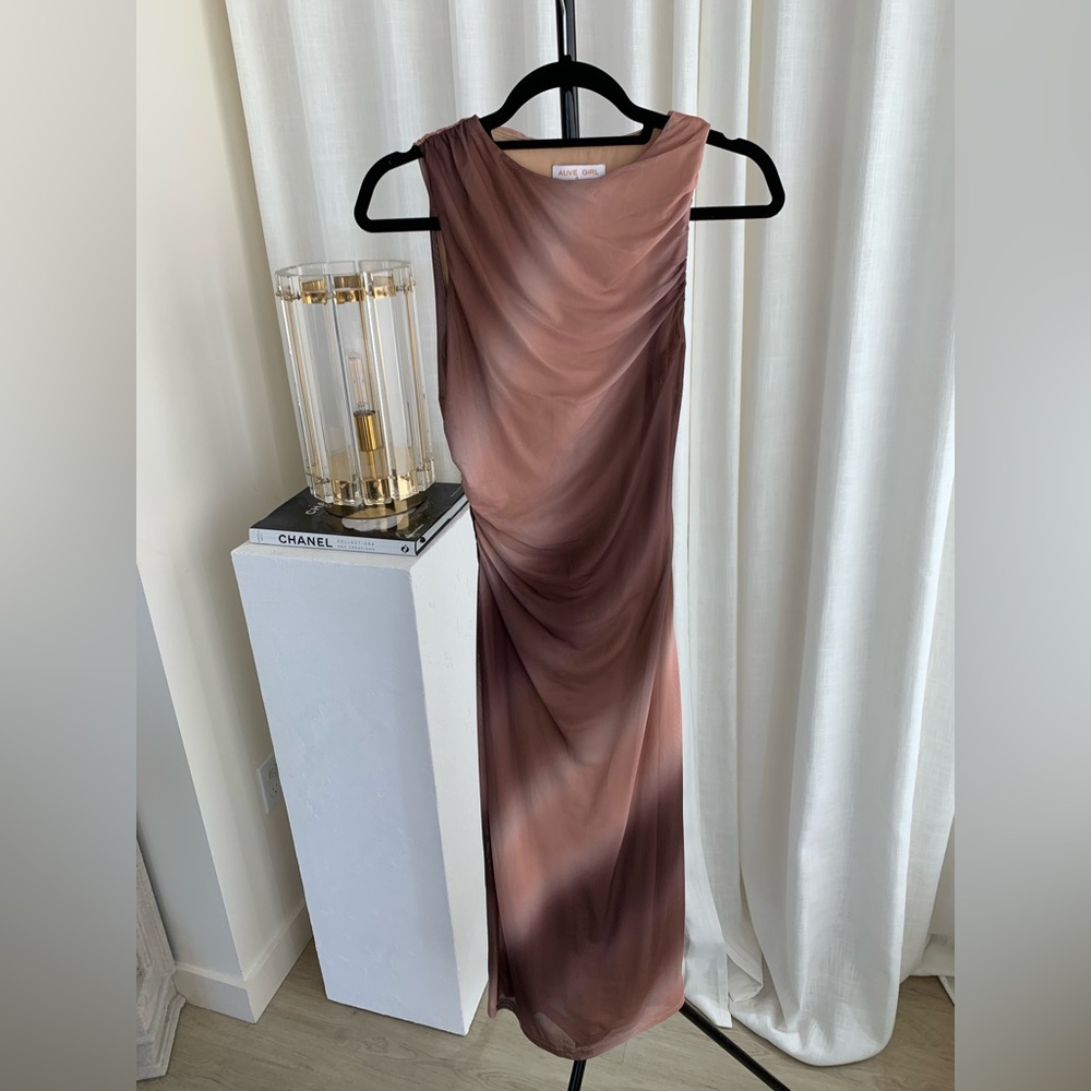 Brown Ombré Maxi Dress